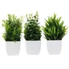 Decorative Flowers 3 Pcs Simulated Potted Plant Artificial Plants Decor Adornments Small Fake Desktop Pp Decors