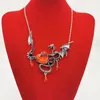 Chains Gothic Heart-shaped Zircon Dragon Pendant Couple Necklace Creative Metal Personality Party Jewelry Accessories