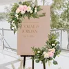 Roses artificielles décoratives en soie, ornements floraux suspendus pour porte d'entrée de bienvenue, pour cérémonie de mariage, décoration DIY pour la maison