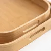 Assiettes JFBL BAMBOO RECTANGE COURAL PLAT PLAQUE PLAQUE BOIS THE BUISSOIRE PLATTER