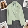 Wiosenna jesienna Blazers Elegancka damska kurtka Chic Casual Sports Suit Korean Fashion Płaszcze Solid Luksusowe ubrania biurowe 240320