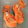 Robe chaussures 2024 été femmes sandales compensées simples bohème à la main dames décontractées confortables espadrilles plate-forme pompes zapatos para