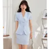 Women's Two Piece Pants 2024 Summer Short Sleeve Business Wear Temperament Clothing Formal Small Suit Jacket Ladies Fashion Su