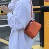 Kleine orangefarbene Damentasche mit quadratischem Design, Litschi-Muster, Handtrage-Mini-Tofu-Geldbörse 01-SB-dflzmn A0cn#