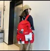 Su geçirmez nyl kadın sırt çantası kız seyahat yüksek kapasiteli öğrenci erkekler genç siyah beyaz patchwork renk dizüstü bilgisayar çantası j3pb#