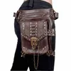 Sac de moto steampunk pour femmes, nouveau sac de ceinture gothique, sac Menger pour hommes et femmes, mini sac banane de voyage S4Te #