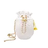 16% OFF Designer bag 2024 Handbags Xiaoxiangfeng Drawstring Crossbody Bucket with High Grade and Versatile Handheld Small Chain Soft Leather Womens