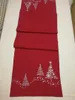 Table Runner Runner-Red Christmas Embroidery Handmade Mitre Corner Home Deocration 40x180cm Wholesale Runners