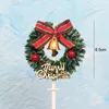 Party Favor 10st/Pack Christmas Cake Decorations Xmas Topper Deer Star Bell Festival Cupcake Gift Decor