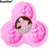 Bakningsformar F1199 Angel Silicone Mold Surgarcraft Harts Gumpaste Chocolate Fondant Cake Decoration Tools