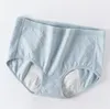 Women's Panties Slip Menstrual Underwear Solid Color High Waist Cotton Soft Breathable Summer