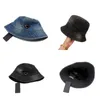 Clássico balde chapéu designer mulher aba larga denim proteção solar guarda-sóis estilo avant garde balde chapéu icônico triângulo mix cor ajuste boné frete grátis hj098 C4