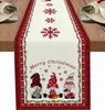 Table Runner Christmas Snowflake Linen Runners Dresser Scarves Decor Washable Dining Decorations yq240330