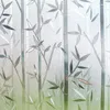 Autocollants de fenêtre en pâte de verre givré électrostatique, Film d'isolation thermique d'ombrage Transparent en bambou, protection solaire pour la maison