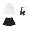 Style britannique uniforme scolaire enfants chemise blanche jupe pantalon costume école primaire maternelle scène performance classe tenue y3l6 #