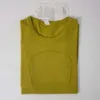 Chemise de Yoga à manches courtes Lu, col rond, T-Shirt de sport pour femmes, tricoté, haute élasticité, respirant, athlétique, vêtements de sport, 2024