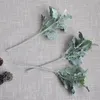 装飾的な花33cm人工銀葉菊植物髪forsythiaフラワーアレンジメント材料装飾