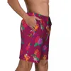 Short de bain pour hommes, grande planche à fleurs du nord-est, pivoine d'été, mode surf, pantalon court, séchage rapide, classique, grande taille