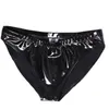 Calcinha feminina boxers para mulheres pvc falso couro cuecas bulift sexy pacote de roupa interior hip brilhante patente cintura alta brilhante