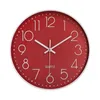 Horloge murale de montre sans tic-tac de 12 pouces, fonctionne à piles avec cadre en ABS, couvercle en verre HD pour décoration de salon et de chambre à coucher, 240318