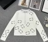Дизайнерские винтажные женские вязаные свитера женские с длинным рукавом на молнии с надписью Корейская офисная мода тонкие топы кардиганы 2024 осень-зима