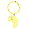 Keychains African Berber Keychain Fashionable Map Shaped Keyrings Accessory For Travelers