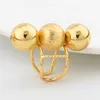 Naszyjniki Ustaw luksus z pierścieniem Dubaj Charm African Gold Kolor okrągłe koraliki Bransoletka Nigeria Wedding Biżuteria