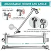 10 25.4 Head Combination, High-pressure Head, with Four Settings, Handheld Spray and 11 27.9 Brass Adjustable Extension Arm, 78 Inch (about 198.2 Cm) Leakproof