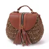 2020 célèbre designer dames tissé tricot menger sacs à bandoulière nouvel été bohème femmes gland paille plage sac à bandoulière k6GF #