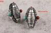 Clusterringen S925 Sterling zilveren ring zeswoord Mantra Dzi kraal Retro