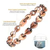 Cavigliere Wollet Cavigliera in rame puro per donna Bracciale magnetico alla caviglia con magneti Solido al 99,9% 9,44 pollici Regalo di San Valentino