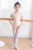 Balet taniec dzieciak Dzieci jasnożółte krótkie rękawie trening baletowy taniec noszenie dziewcząt gimnastyka tańczycy taneczne
