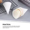 Gobelets jetables pailles 200 pièces papier d'eau en forme de cône universel crème glacée Portable serveur de desserts