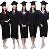 6style University Graduati Gown Student High School Uniformen Klasse Team Wear Academic Dr für Erwachsene Bachelor Robes + Hat Set H3i6 #