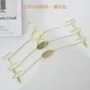 Hangers 10 Pcs Gold Metal Underwear Space-Saving Hanger With Non-Slip Clips Clothing Rack For Pants Bra Display Closet Organizer