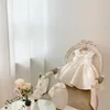 Fashion Girl Princess Vintage Dress Tulle Child Vestido Puff Sleeve Pink Wedding Party Birthday Tutu Dress Child Clothes 1-10Y 240319