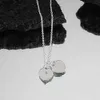 Pendentif colliers 2024 bijoux de mode pour femmes chaudes % 925 en argent sterling mini double coeur pendentif collier fête saint valentin exquis gifQ240330