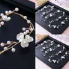 Wired Pearl fr Bridal Headpiece bröllop Kvinnor smycken Hår Vine Hairband Headband Hair Accores 60hk#