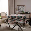 Table Cloth Floral Jacquard Bohemian Thick Tablecloth D6Q2024