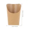 Cuilles jetables Paies 100 PCS Home Goods Kraft Paper Dessert Coupin Container Momening French Fry Solder pour desserts