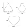 Baking Moulds Bridal Shower Party Ring Dress Wedding Metal Cookie Cutters Fondant Cake Decor Tools Cupcake Chocolate Biscuit Mould