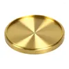 Cups Saucers Round Coasters Brass Cup Mats Heat Resistant Tray T84E