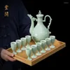 Hip Flasks Porcelain Wine Set Liquor Glasses Household Jug Chinese Divider Antique Style Goblet Small Utensil Clear