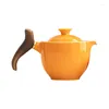 Juegos de teteras Juego de té chino de vidrio de cerámica portátil Tetera de viaje para infusor de taza