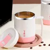Mugs Vacuum Sealed Coffee Travel Mug 17.59oz Insulated Dual Wall With Lid Spoon Removable Base For Car