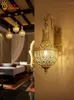 Wall Lamps Southeast Asia Exotic Gold Lustre Lamp LED E27 Industrial Art Decorative Mounted Restaurant Club El Stairs Villa