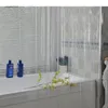 Zasłony prysznicowe 1PC przezroczystą wodoodporną łazienkę Peva z haczykami przezroczyste domowe akcesoria łazienkowe kurtyna