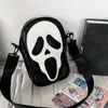 Y2K Ghost Bag handväska roliga perseralitet axelväskor cl färger halen djävul spöke tygväska sömmar pu crossbody väska c7da#