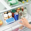 Piatto girevole da cucina per frigorifero, organizer quadrato, frigorifero, dispensa, confezione da 1 - trasparente
