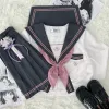 Colegialas japonesas Uniforme escolar Dr. Cosplay Disfraz Japón Anime Girl Lady Lolita Sailor Top Tie Falda plisada Traje Mujer B6AQ #